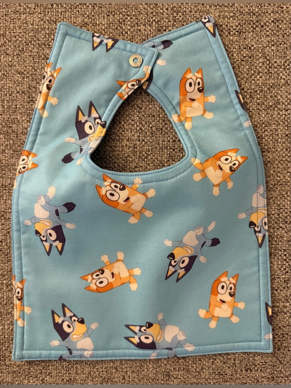 NEW hand-sewn bib - Bluey
